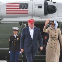 Melania Trump in Hermes headscarf compared to Jackie Kennedy